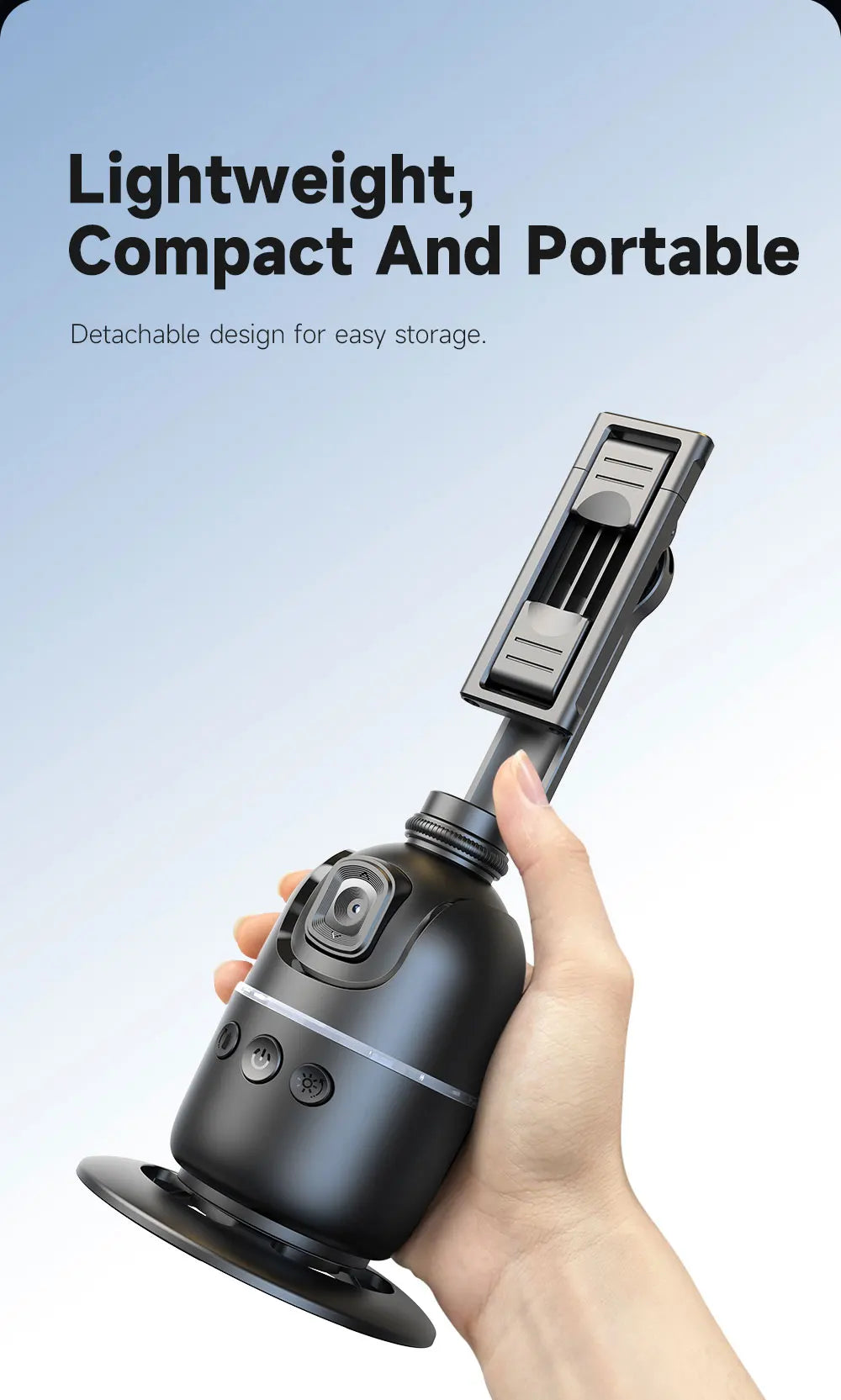 Selfieshow P03 Gimbal Stabilizer 360 Rotation Follow Focus Auto Face Tracking Tripod Desktop Cell Phone Holder for Live/Photo
