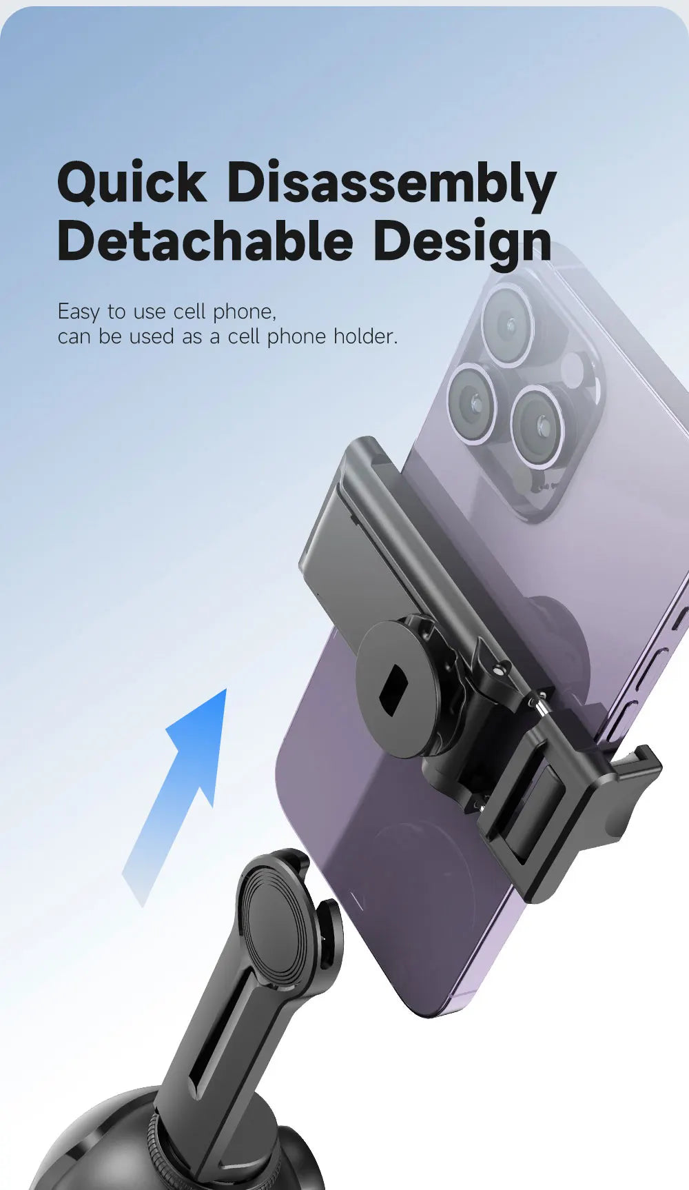 Selfieshow P03 Gimbal Stabilizer 360 Rotation Follow Focus Auto Face Tracking Tripod Desktop Cell Phone Holder for Live/Photo
