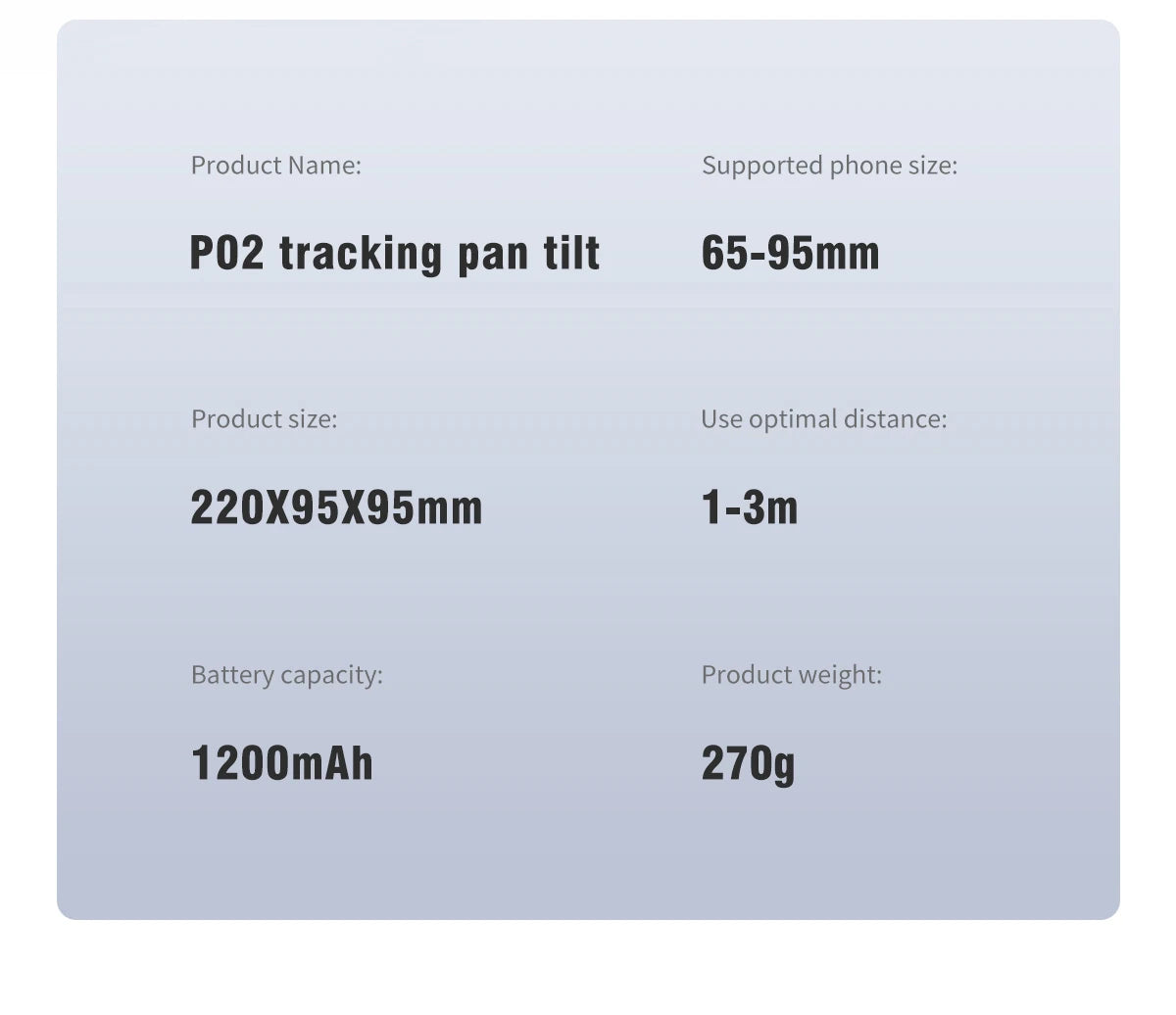 Selfieshow P02 Gimbal 360 Rotation AI Automatic Tracking Shooting Stabilizer Detachable Phone Clip Mini Selfie Stick PhoneHolder