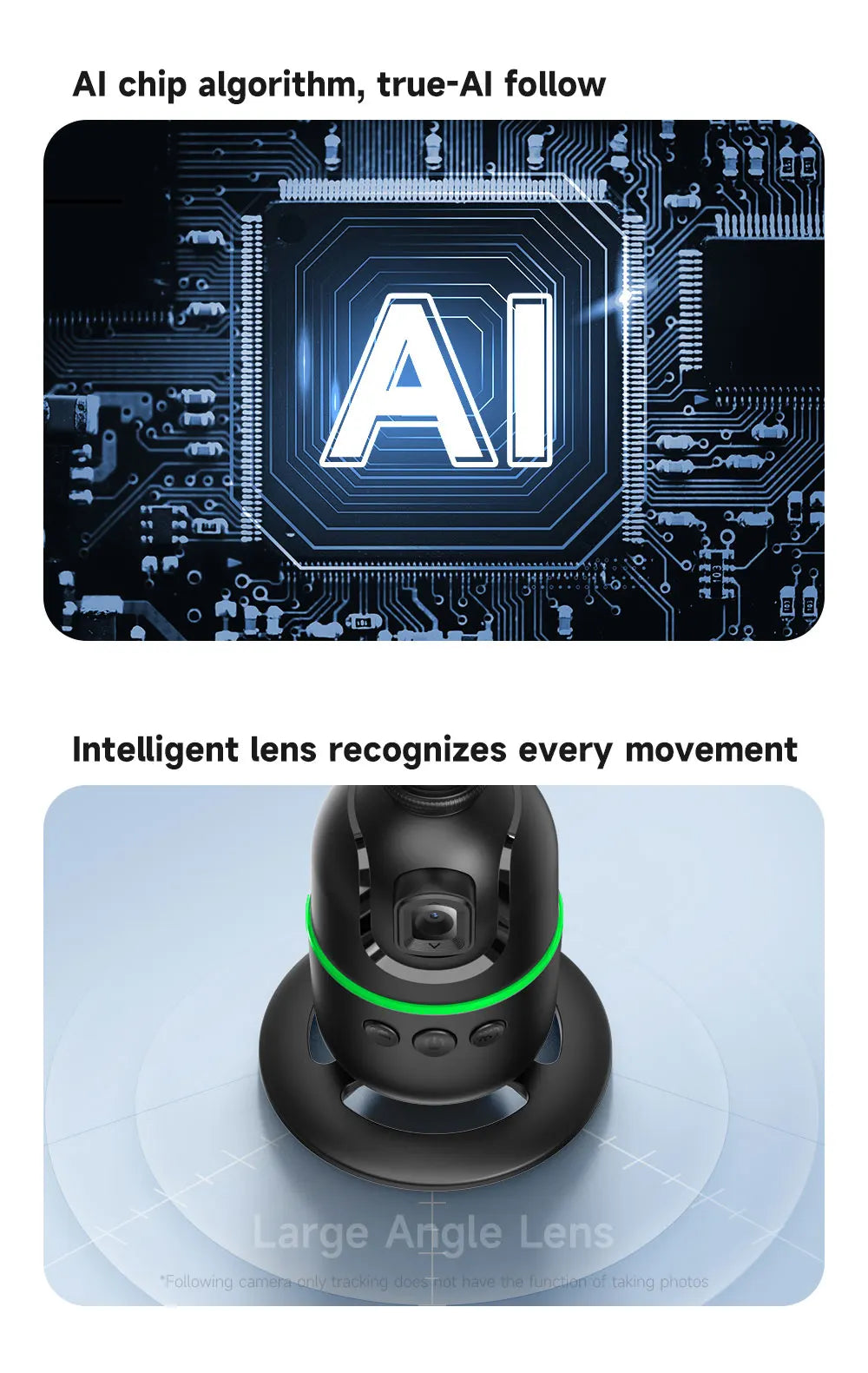 Selfieshow P03 Gimbal Stabilizer 360 Rotation Follow Focus Auto Face Tracking Tripod Desktop Cell Phone Holder for Live/Photo